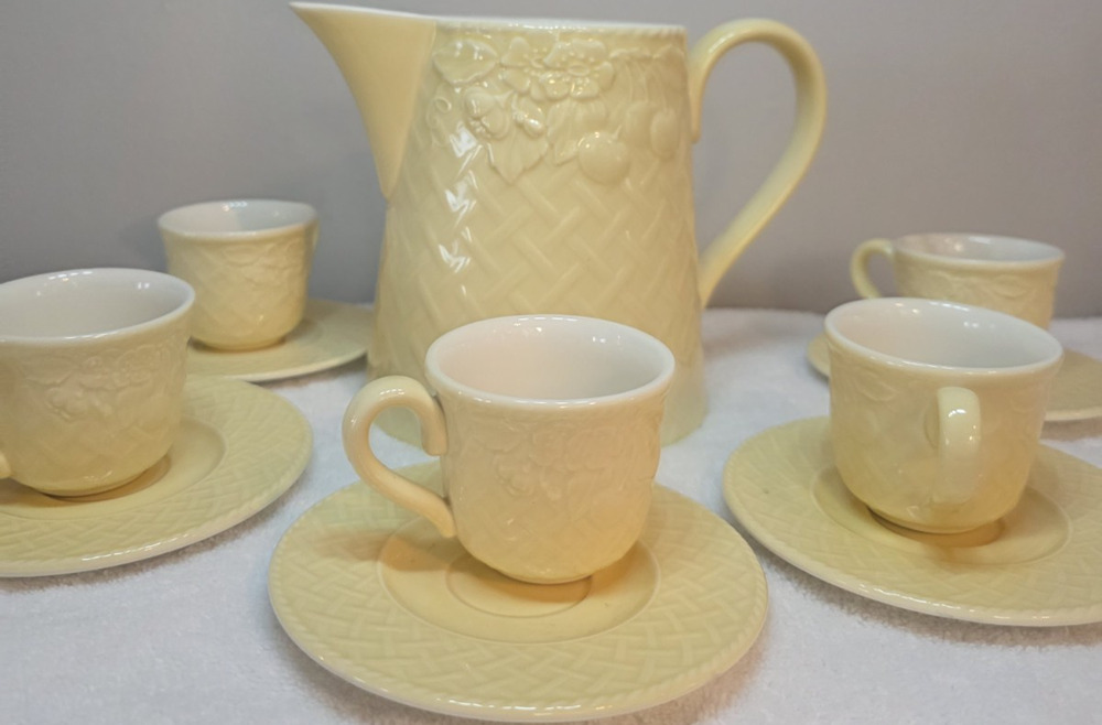 Villeroy & Boch Piemonte Estivo Yellow Faience Coffee Pot Glossy Germany